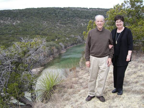 31b Joe and Judy Pryor overlooking Bear Creek on Ingram Ranch