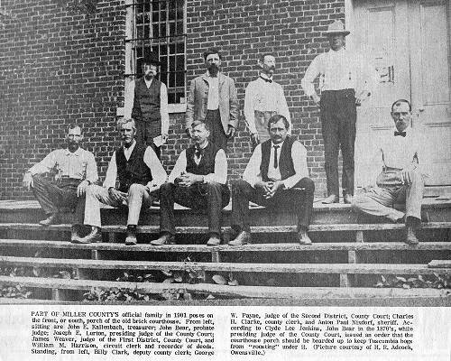 66 County Officials - 1901 - Wm. Harrison sitting Fifth from Left