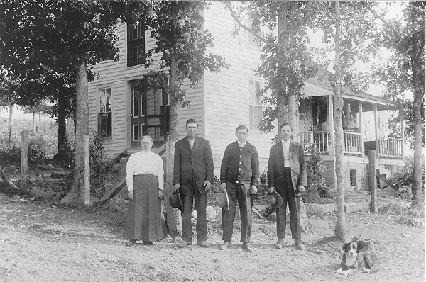 21 Nancy and John Shelton with sons Elmer and Gilbert