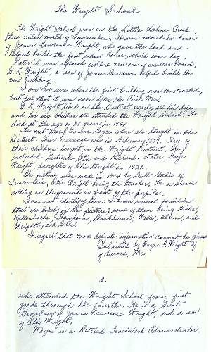 46 Wright School Letter