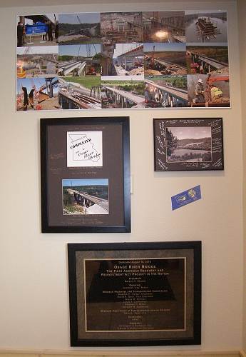 42 Honorary Signatures, Official State Plaque and Photo Collage of Construction