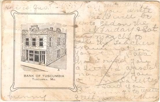 24 Bank of Tuscumbia Post Card