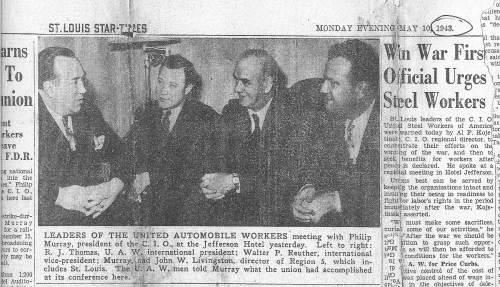 57c John Livingston and Walter Reuther - St. Louis Times - 1943