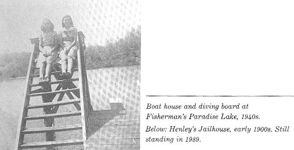 Boat House and Diving Board at Henley Lake - 1940's