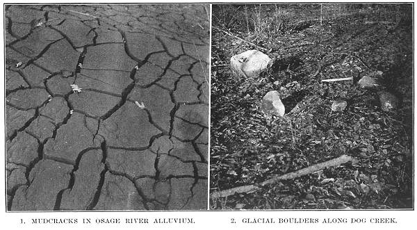 06 Mudcracks in Osage River Alluvium and Glacial Boulders along Dog Creek