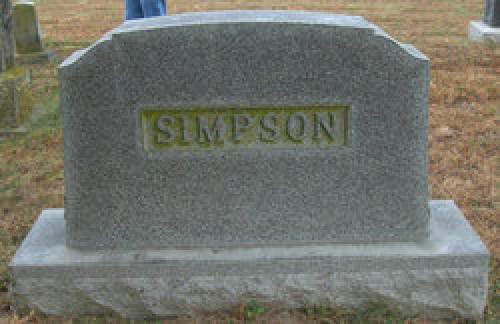 22 William Simpson Tombstone - Front