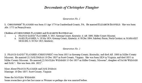 24a Flaugher Genealogy by Nancy Thompson