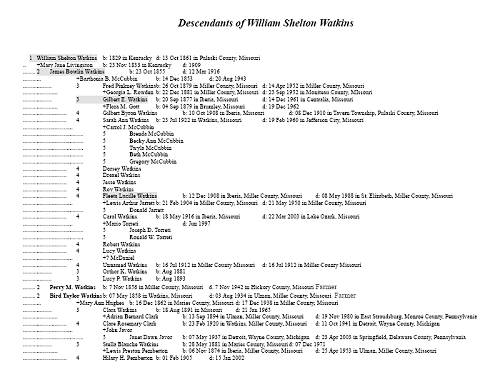 05 William Shelton Watkins Genealogy