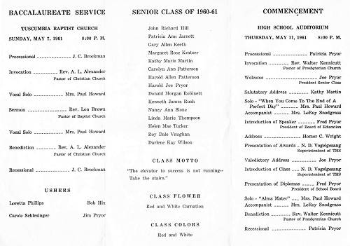 71 1961 Commnencement Program