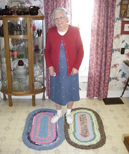38b Elva Steen and Two Rag Rugs
