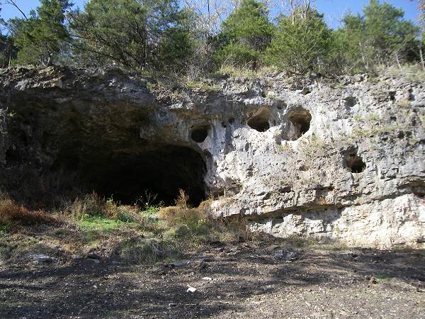 12 Wilson Cave Entrance - Second hole right from entrance is where John Wilson was buried