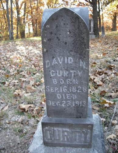16 David Curty Headstone - Gageville Cemetery