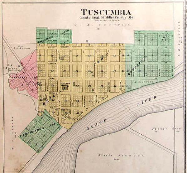 41 Old Map of Tuscumbia