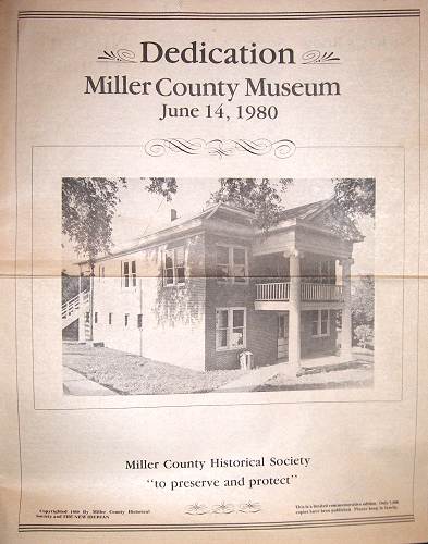 40 Old Miller County Jail - First Home of MCHS - Dedicated June 14, 1980