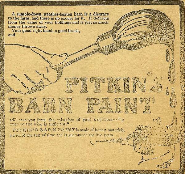 34 Pitkin's Barn Paint Advertisement
