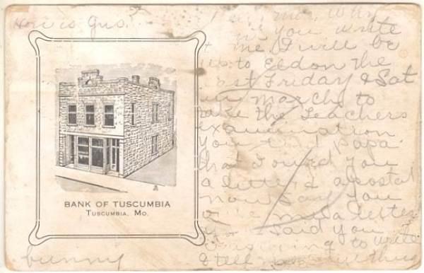 32 Bank of Tuscumbia Post Card