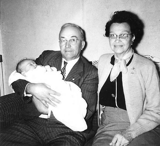 15 Charles and Bertha Abbett with stepgrandchild Patti Abbett