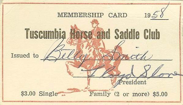 07 Saddle Club Membership Card