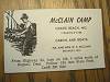 31 McClain Camp and Resort Advertising Card