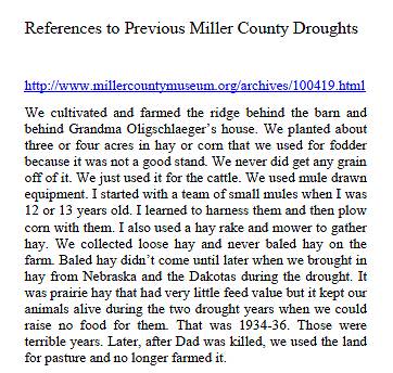 02 References to previous Miller County Droughts