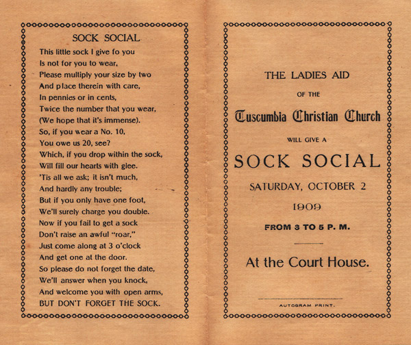 07 Sock Social - 1909