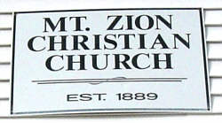 Mt. Zion Christian Church Sign