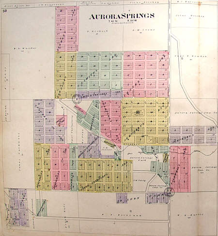  1904 Atlas Map of Aurora Springs 