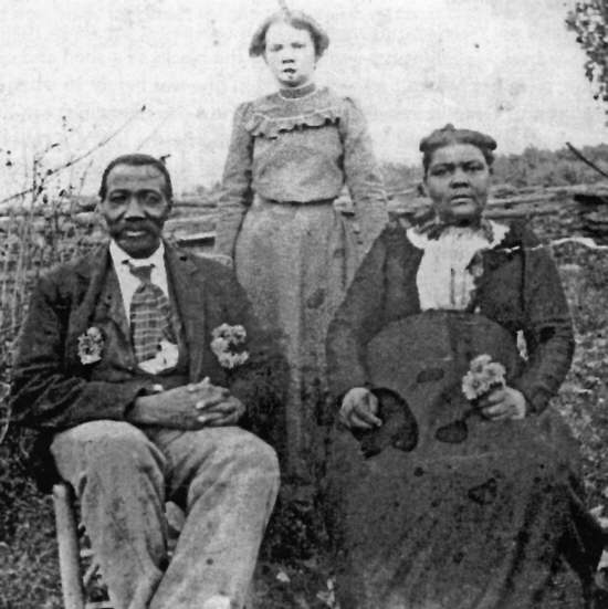 Jake and Esther/Hester Landers with Violet Williams circa 1900