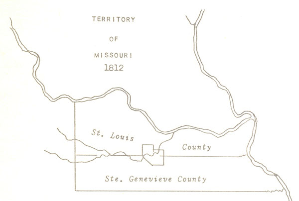 The Territory of Louisiana became the Territory of Missouri by Act of Congress of June 4, 1812. Governor Benjamin Howard’s Proclamation, issued on October 1, 1812, divided the Territory into five counties. The area of Miller County formed parts of St. Louis and Ste. Genevieve Counties