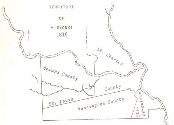 Howard County was created by Act of the Territorial Legislature, approved on January 23, 1816. The area of Miller County then formed parts of Howard and St. Louis Counties, Washington County may have crossed or touched the Southeastern corner