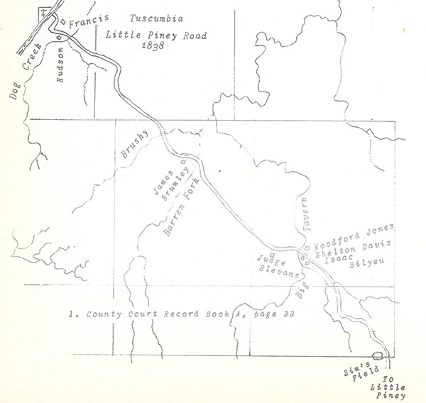 Tuscumbia - Little Piney Road 1838