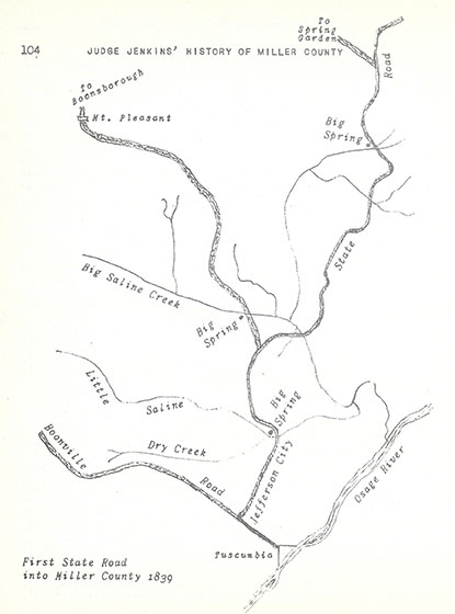 First State Road into Miller County - 1839