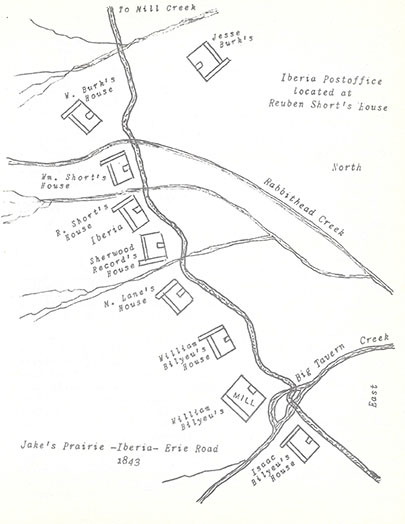 Jake's Praire - Iberia - Erie Road 1843