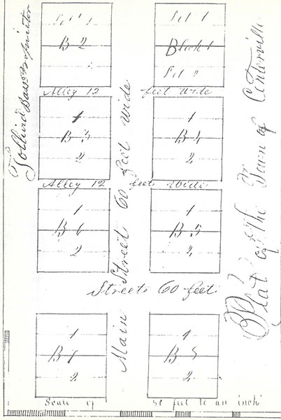 Plat of the Town of Centerville