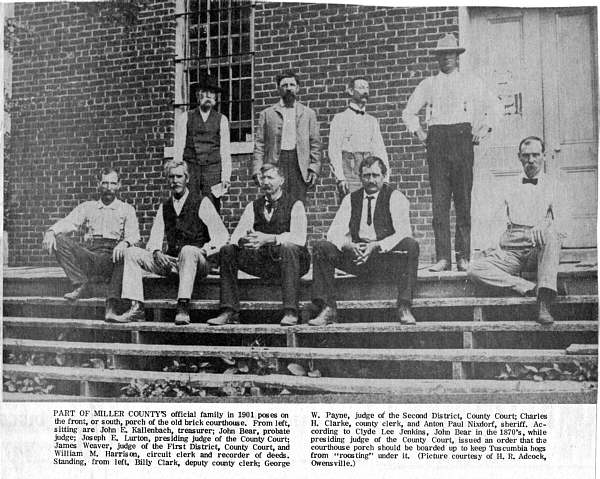 County Officials 1901, John Bear 2nd from left seated