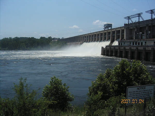 Dam gates all open