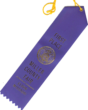 First Place Ribbon Miller County Fair
