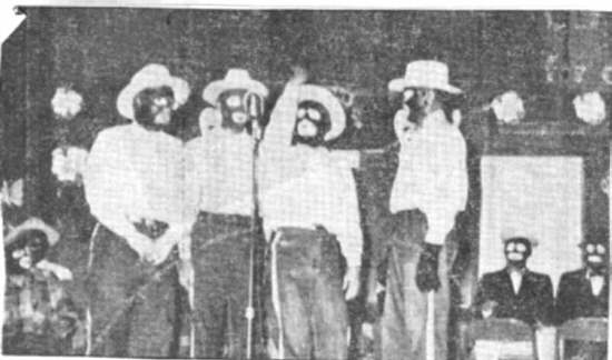 Minstrel Show I am sitting on the left in checkered shirt