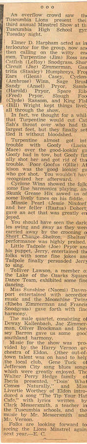 Minstrel Show Narrative