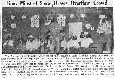 Minstrel Show photo and narrative