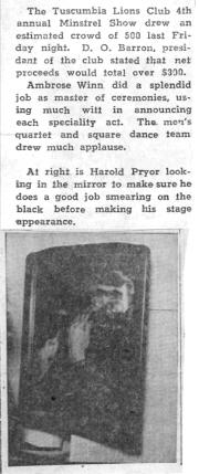 Minstrel show photo and narrative
