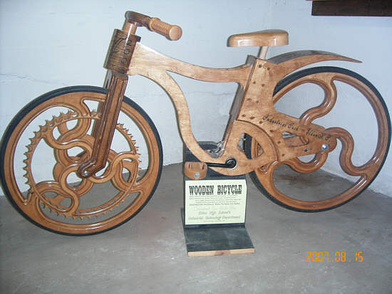  25 Wooden Bicycle made by EHS Industrial Technology Class 