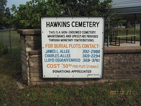 25 Hawkins Cemetery entrance