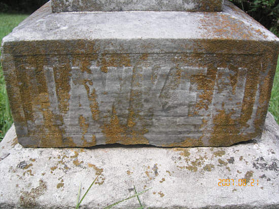  30 base of David Hawken tombstone 