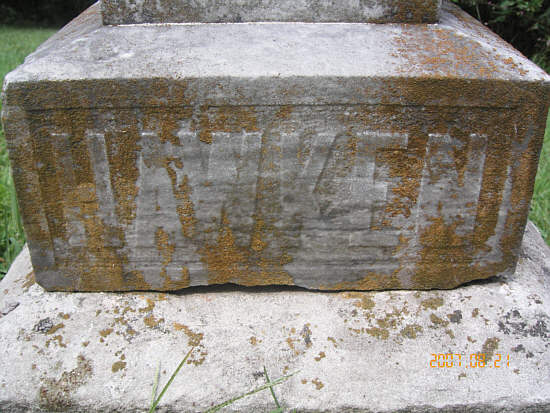 30 base of David Hawken tombstone
