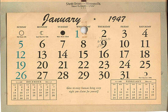 5 Bank Calendar