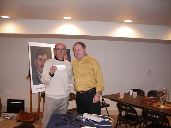 06 Joe Pryor receiving five thousand dollar check from Alan Wright