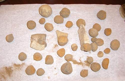 45 Small Clay Nodules