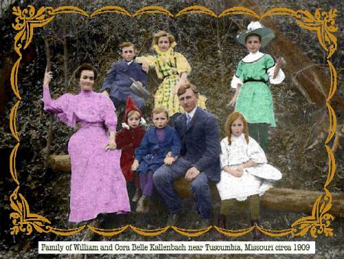 05 Family of William and Cora Belle Kallenbach near Tuscumbia - 1909