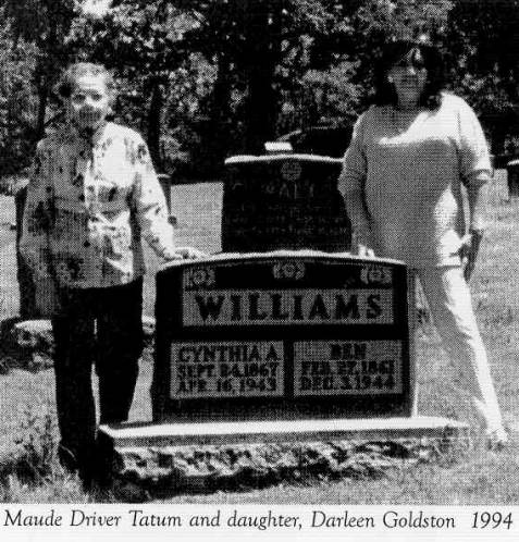 22 Maude Driver Tatum and daughter Darleen Goldston - Williams Cemetery - 1994